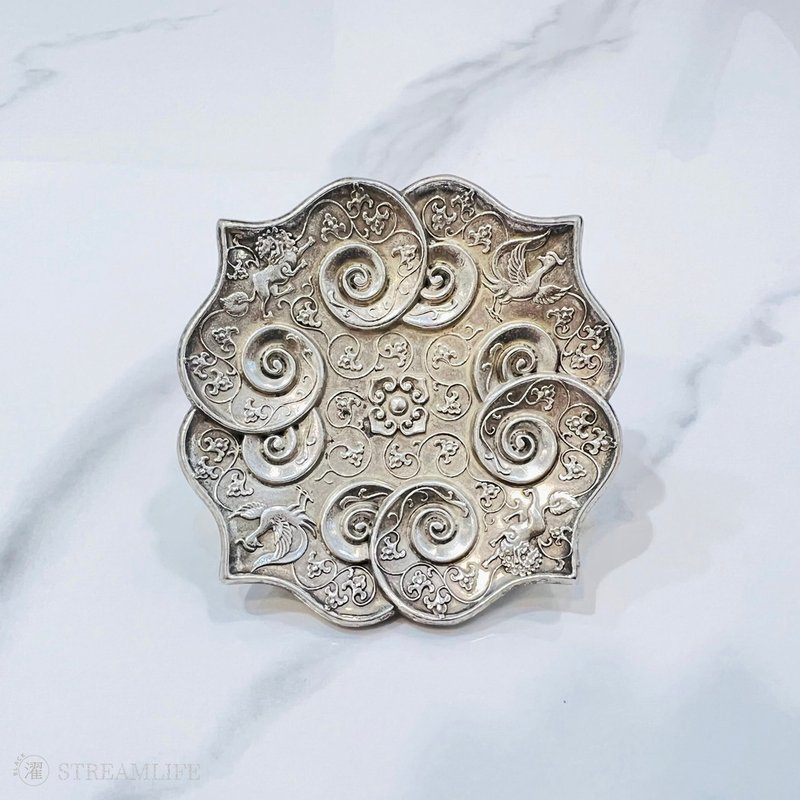 鳳凰花紋銀托 - 擺飾/家飾品 - 其他金屬 銀色