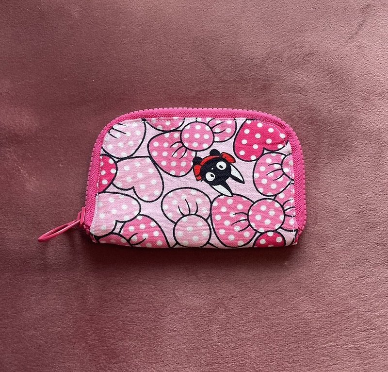 Pet Cat Pink Coin Purse |  In stock | Hand made - Coin Purses - Cotton & Hemp Pink