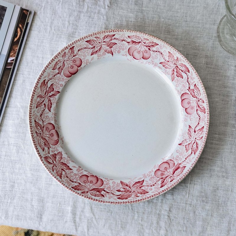 粉水紅餐盤 直徑24.5cm - 盤子/餐盤 - 陶 