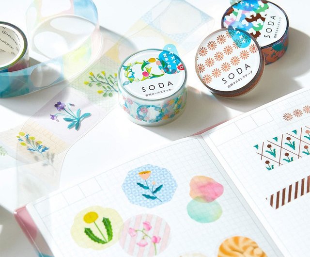 Colorful Painting SODA Transparent Sticker Tape Colorful Painting SODA Transparent Sticker Tape