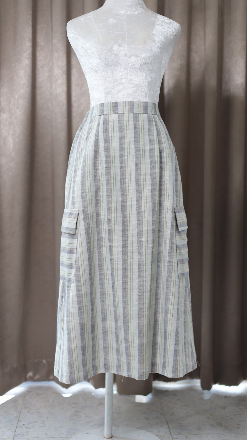 Loom & Leaf - Artisanal A-Line Skirt - 裙子/長裙 - 棉．麻 多色