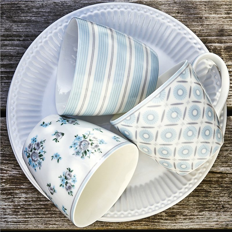 Porcelain Mugs - Denmark GreenGate Nicoline Latte Cup/ Tova Latte Cup/ Soup Bowl/ Spoon