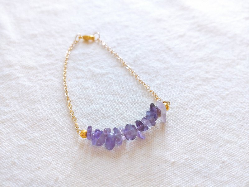 Amethyst raw stone bracelet - Bracelets - Crystal 