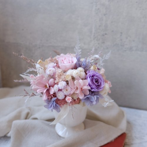 【Dry potted flower】Dry flower/immortal flower/potted flower/round
