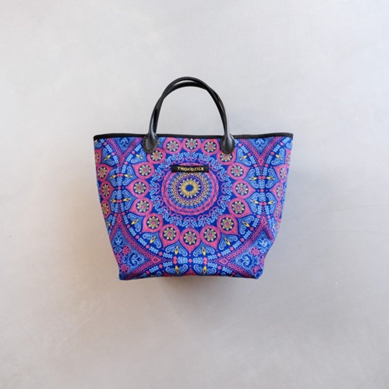 African Shweshwe Sub Bag Shweshwe Blue mix - Handbags & Totes - Cotton & Hemp 