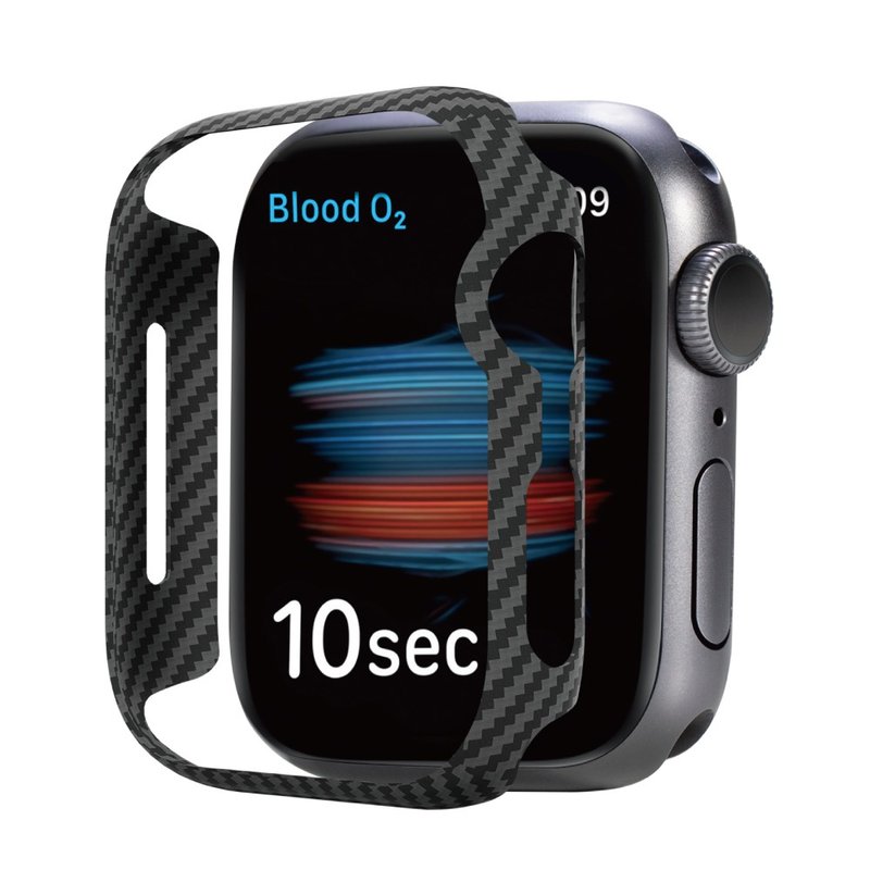AirCase Apple Watch SE/6/5/4 高精工600D芳綸鍛造保護殼 44m - 科技小物 - 其他人造纖維 黑色