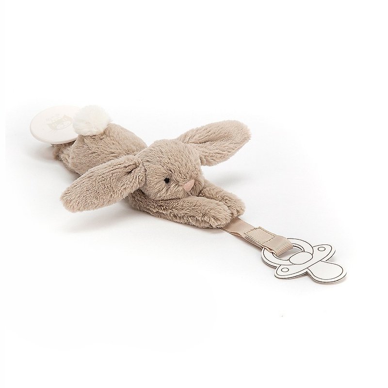 Jellycat Bashful Beige Dummy Holder - Baby Bottles & Pacifiers - Other Man-Made Fibers Gray
