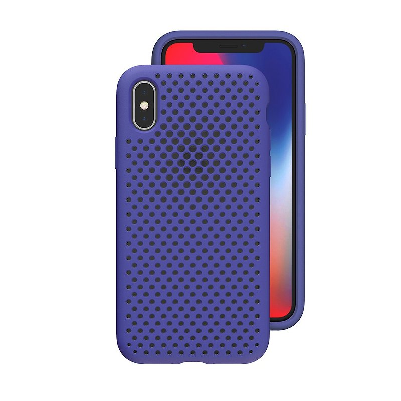 AndMesh-iPhone Xs Max Dot Soft Collision Protective Cover-Indigo Blue (4571384959162 - Phone Cases - Other Materials Purple