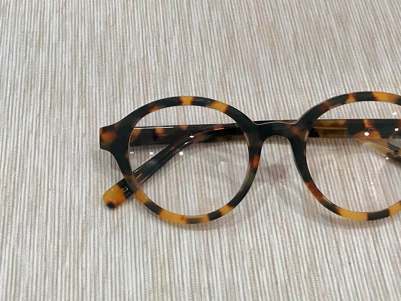 丸型楕円形眼鏡フレームeyewear日本製ハンドメイド - 眼鏡・フレーム - その他の素材 オレンジ