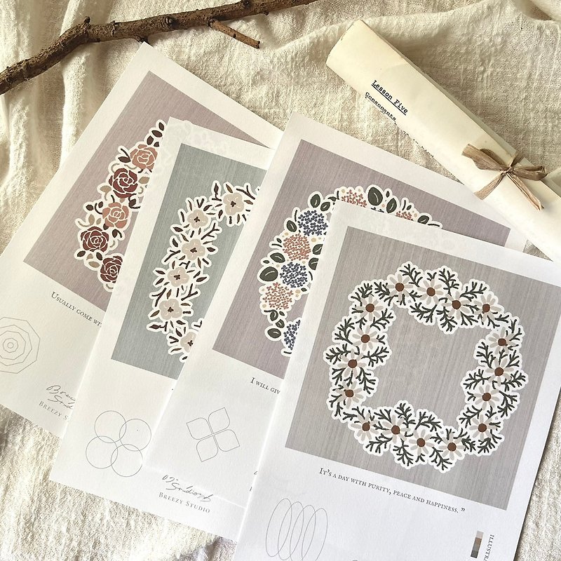 Hanaya Poster Set ( 4 design each 1 ) - Cards & Postcards - Paper 