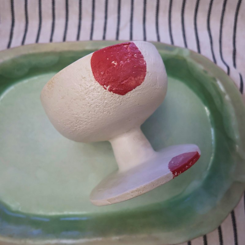簡約圓點小高台 - 擺飾/家飾品 - 陶 白色