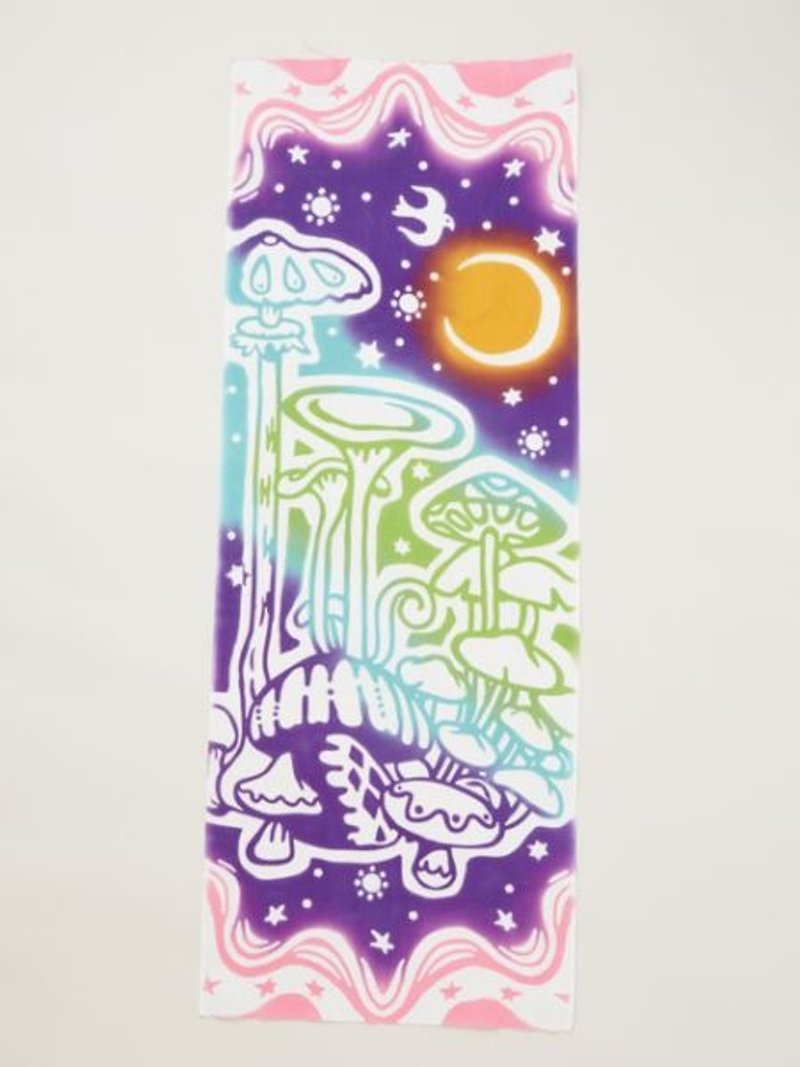 [Pre-order] ✱ ✱ mushroom world long towel (two-color) - Towels - Cotton & Hemp Multicolor