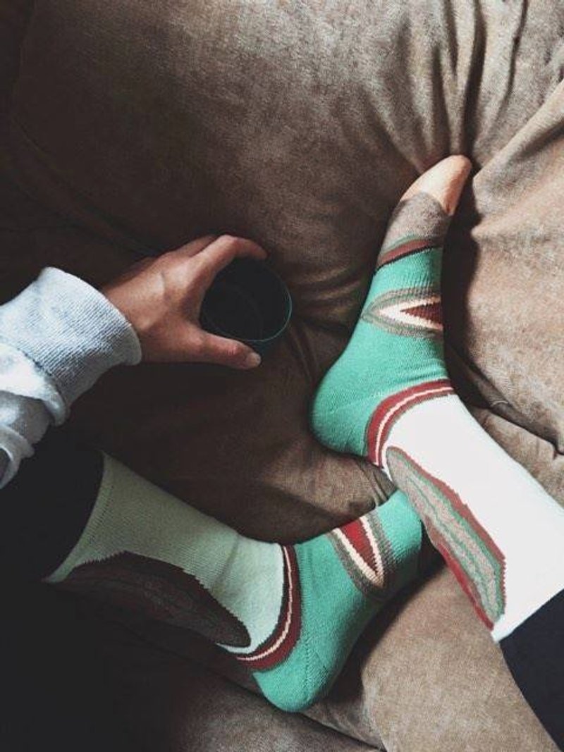 GillianSun Socks Collection 【HOT 熱銷款】1635GN - 襪子 - 棉．麻 綠色