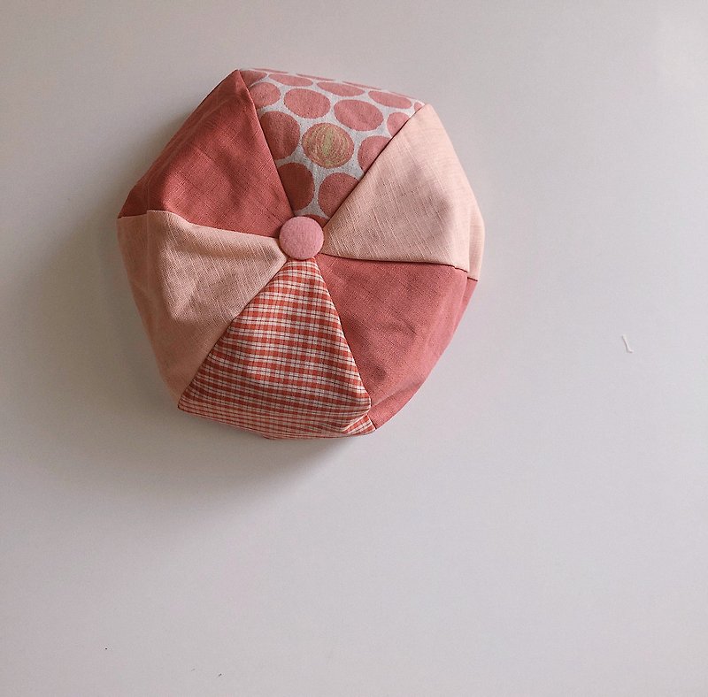 六角蓓蕾帽 - 粉色格紋 - 帽子 - 其他材質 