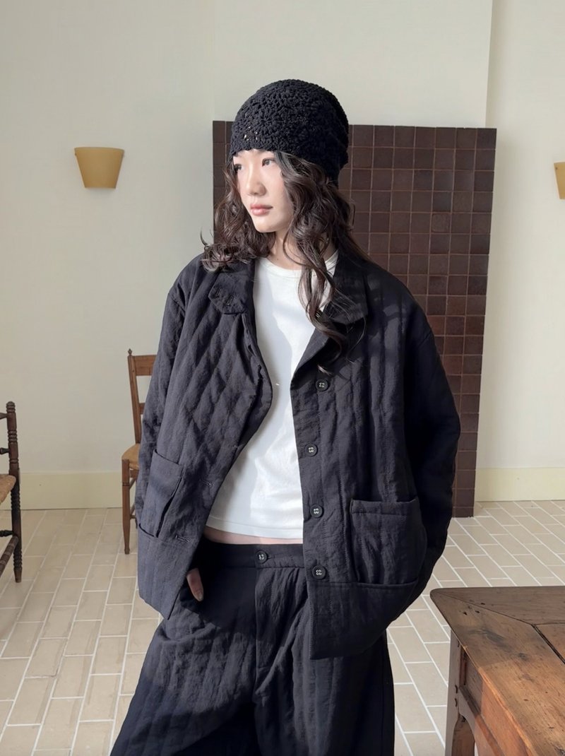 隙柔 / 短款絎秀棉衣外套 /  精紡棉 - 女大衣/外套 - 其他材質 多色