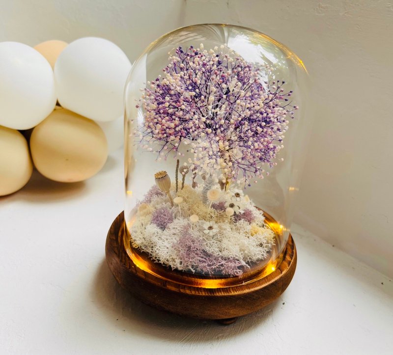 魔幻森林裡的 魔法樹 霧紫雪花樹 夜燈 聖誕 永生樹 水晶 - 擺飾/家飾品 - 植物．花 