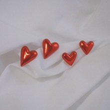 925 Silver heart color earring C.E 303