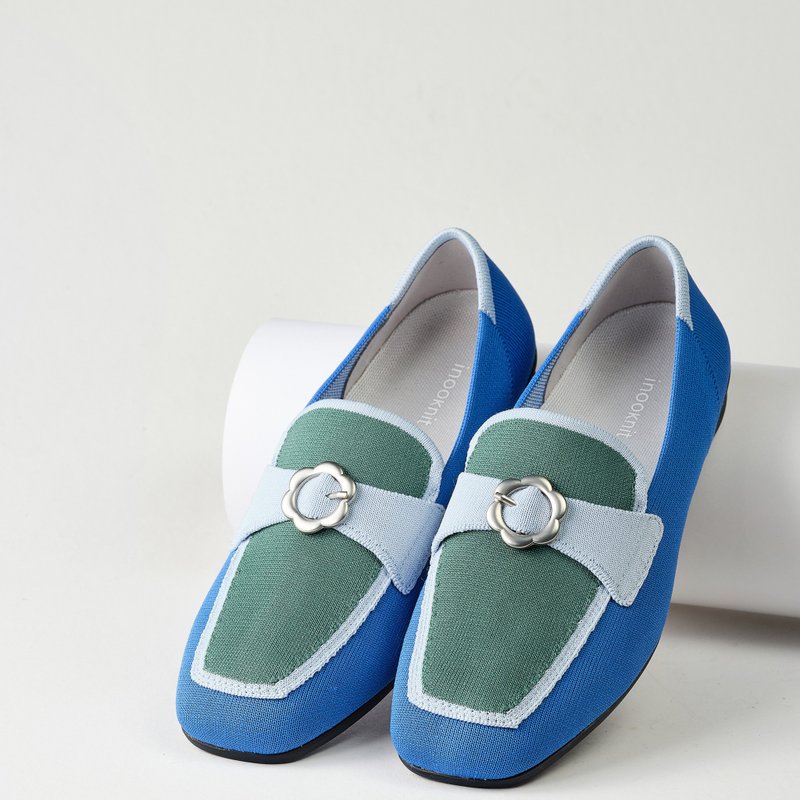 Classic Loafers Classic Blue - รองเท้าอ็อกฟอร์ดผู้หญิง - วัสดุอีโค สีน้ำเงิน