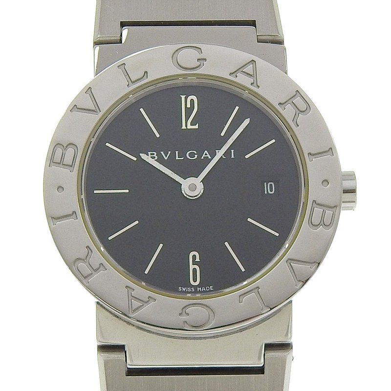 【日本直送】ブルガリ BVLGARI ブルガリブルガリ 腕時計 BB26SS SS クオーツ アナログ表示 黒文字盤 レディース【中古】 - 女錶 - 不鏽鋼 銀色