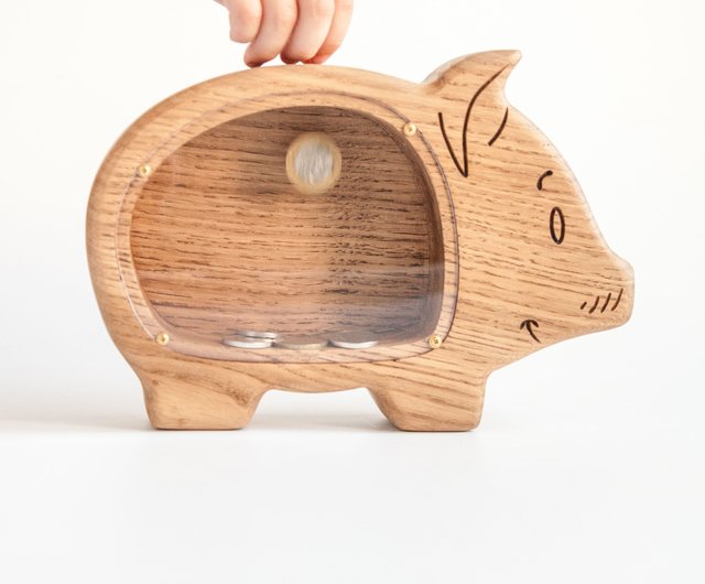 Wooden Coin Bank 