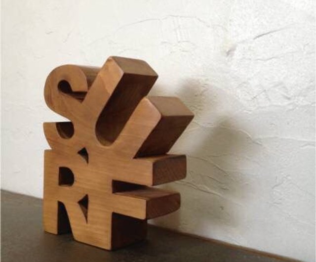 Limited Quantity Wooden Wood Object ENJOY Enjoy Object Signboard Wood Sign  Channel Letter Sign Letter - Shop 51WORKS / MADE IN JAPAN Items for Display  - Pinkoi