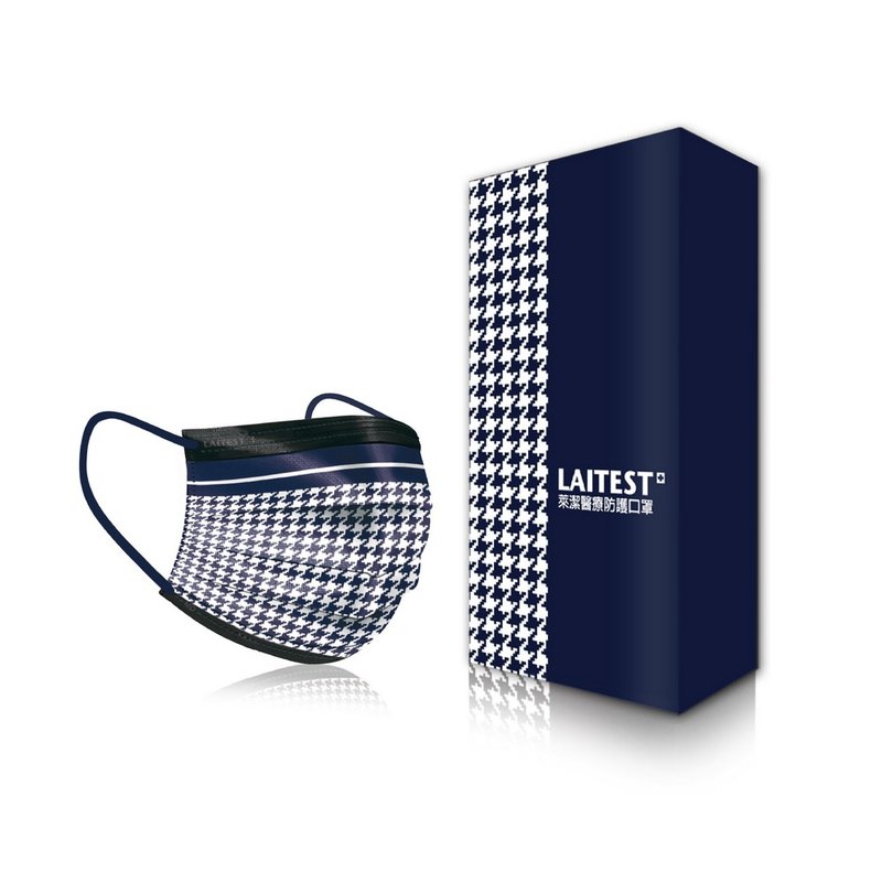 LAITEST 萊潔醫療防護口罩 丹寧千鳥紋 20入 - 口罩/口罩收納套 - 其他材質 多色