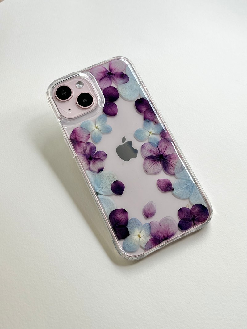 Hydrangea pressed flowers phonecase - Phone Cases - Plastic Purple