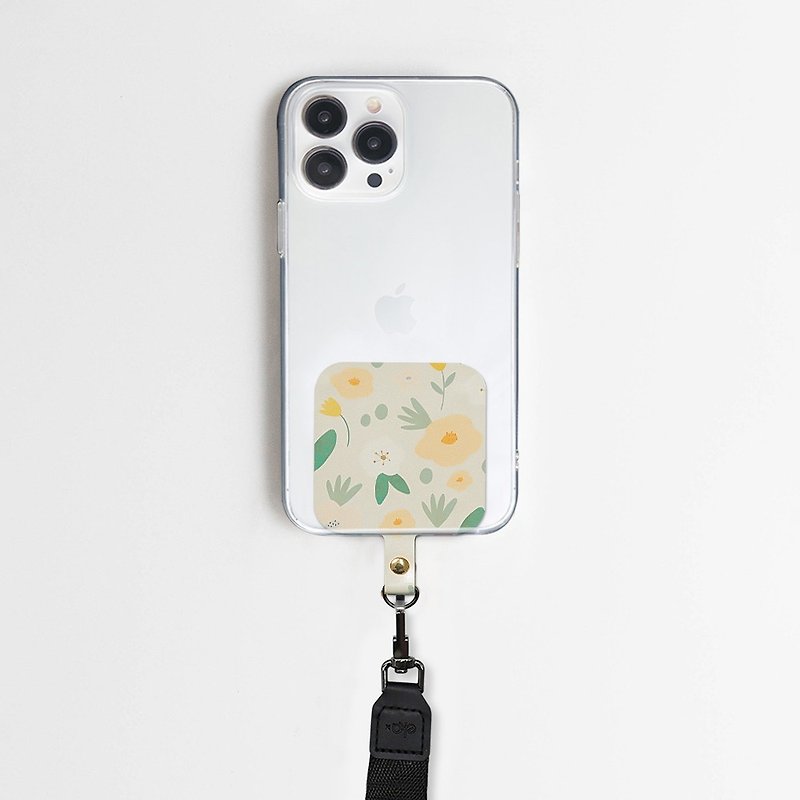 Large square mobile phone lanyard clip - Milk Tea Garden - Lanyards & Straps - Other Materials 