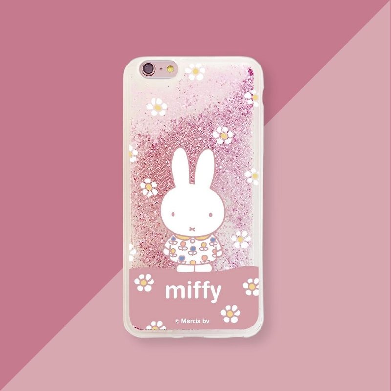 【iPhoneシリーズ】MIFFY公認 ロマンチックピンク透明流砂フォンケース - スマホケース - プラスチック ピンク