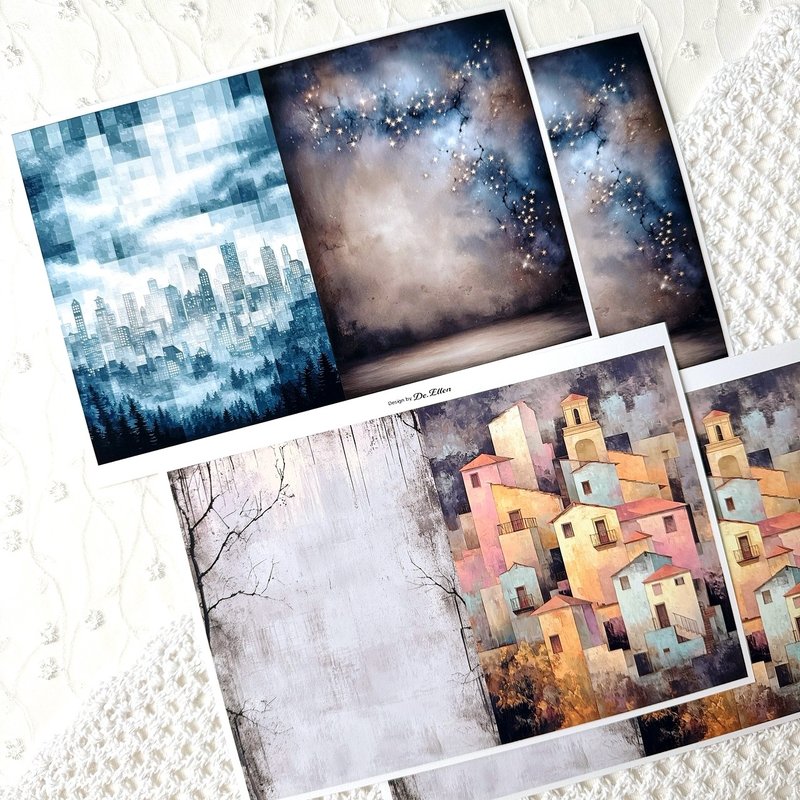 Z561 - a variety of background - 貼紙 - 紙 
