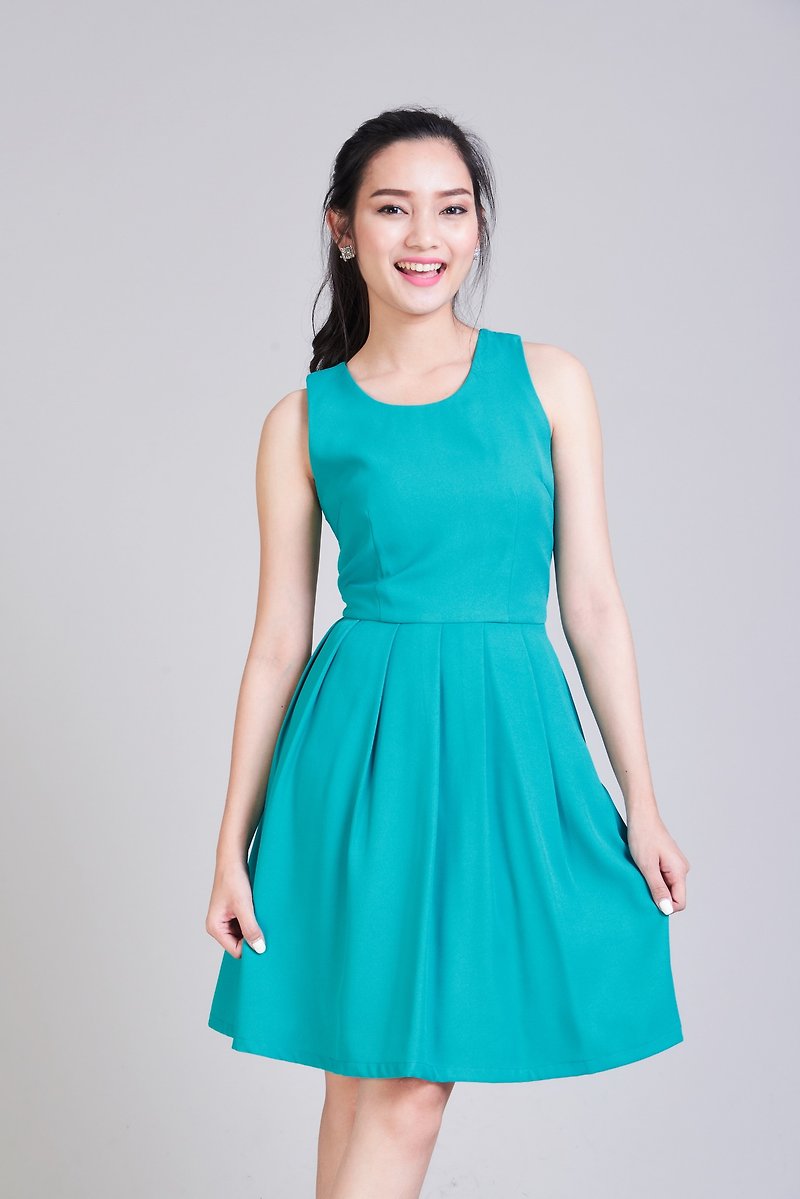 Vintage Style Party Dress Jade Green Dress Bridesmaid Dress Backless Dress PArty