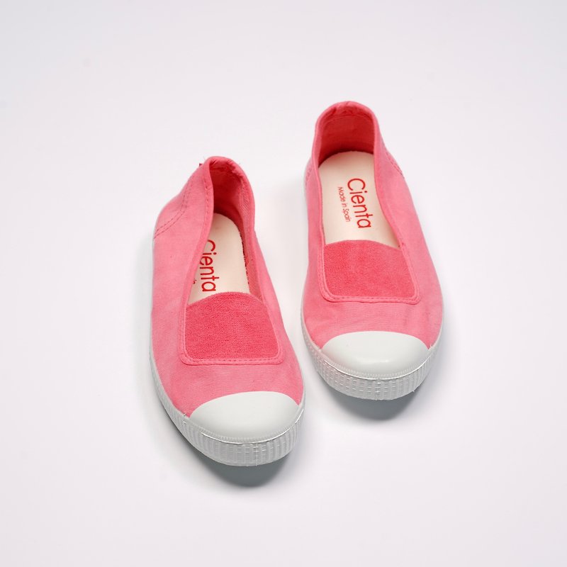 西班牙國民帆布鞋 CIENTA 大人尺寸 珊瑚紅色 香香鞋 75997 06 - 女休閒鞋/帆布鞋 - 棉．麻 粉紅色