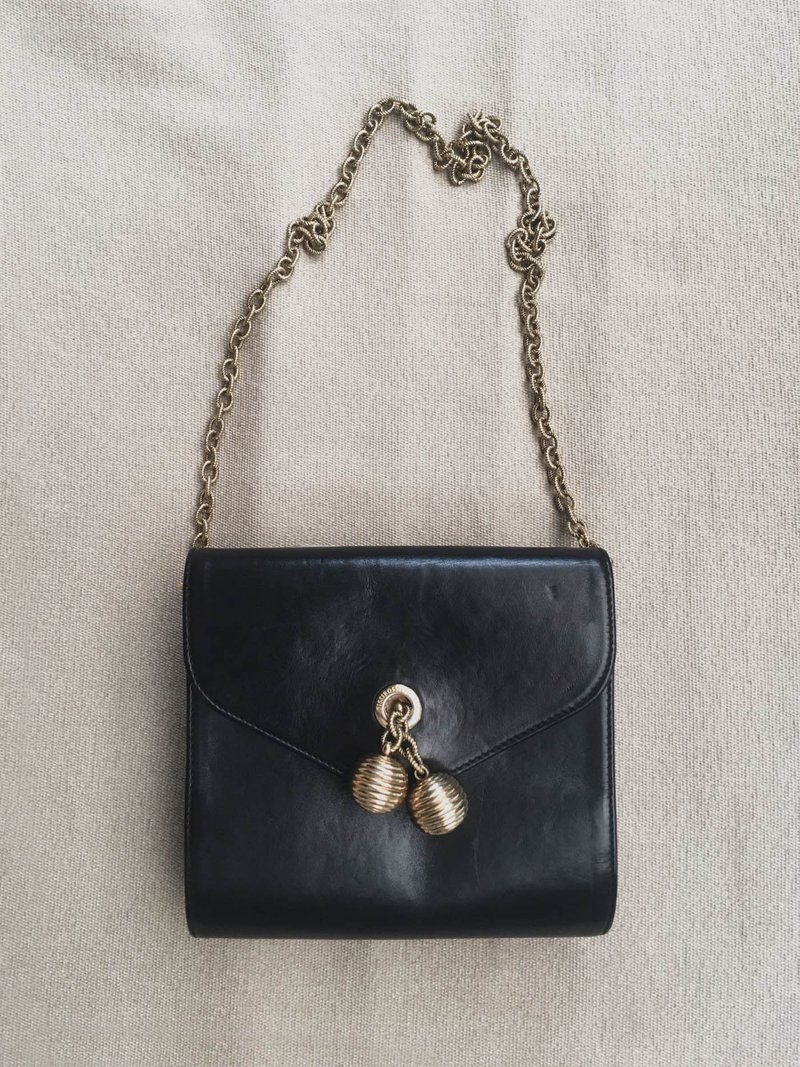 SISSIROSSI by redwall Vintage 肩背小方包 Made In Italy - 側背包/斜背包 - 真皮 黑色