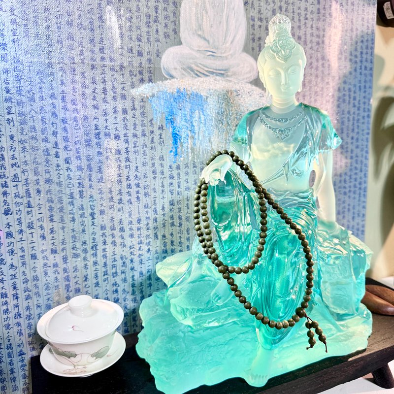 中藥合香珠手鍊 108顆無上清涼手串/開運招財/療癒/母親節禮物/送 - 手鍊/手環 - 植物．花 綠色