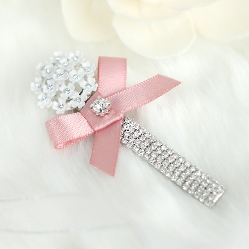 Pretty Flowery Hair Clip - Hair Accessories - Other Metals Pink