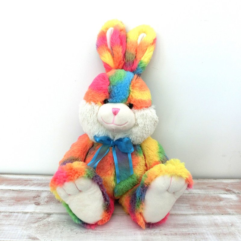 CANDY BEAR 18-inch long-legged rabbit - rainbow candy - Stuffed Dolls & Figurines - Polyester Multicolor