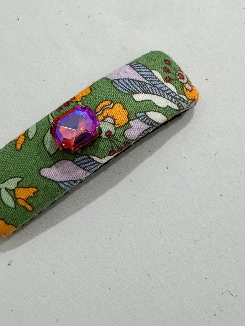 法式復古碎花幻彩紫寶石 - 髮夾/鯊魚夾 - 聚酯纖維 多色