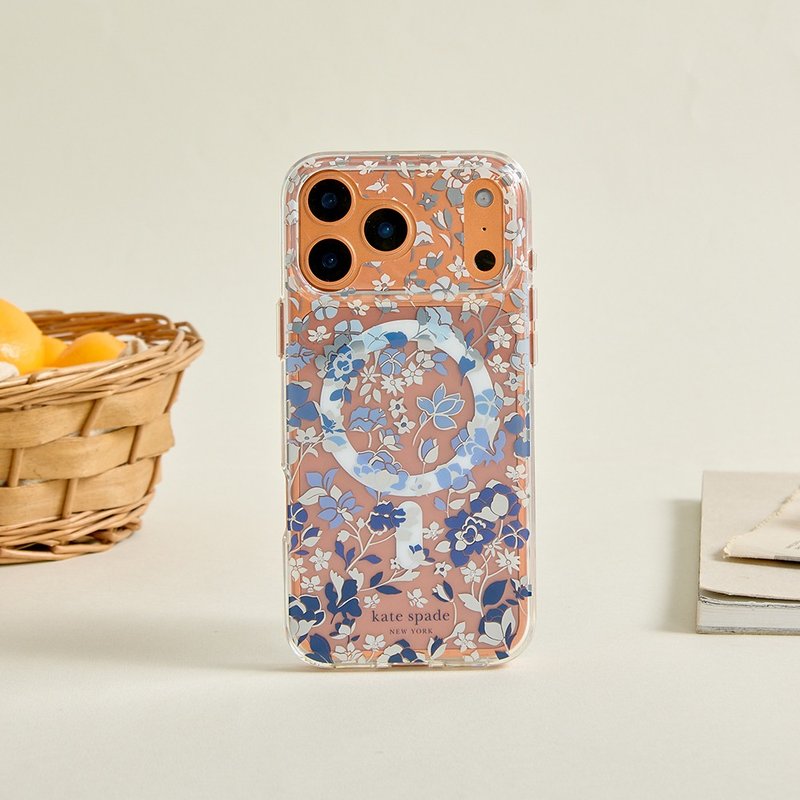 【kate spade】iPhone 17 シリーズ マグネット式耐衝撃スマホケース ロイヤルブルー - スマホケース・カバー - プラスチック 