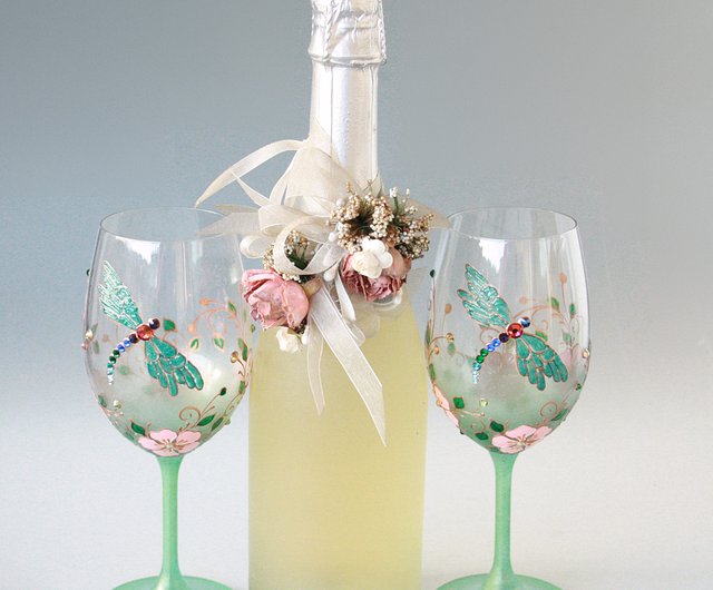 Set of four Swarovski Crystal Wine Glasses