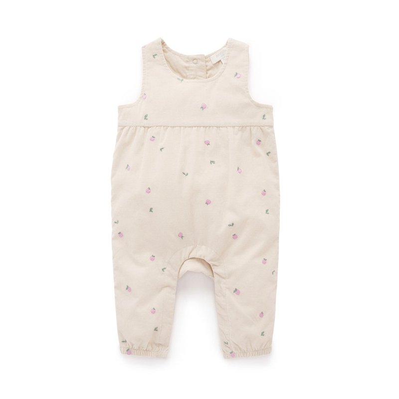 Purebaby beautifully organics Baby Bodysuit / Newborn Romper - Cream Corduroy - Onesies - Cotton & Hemp 