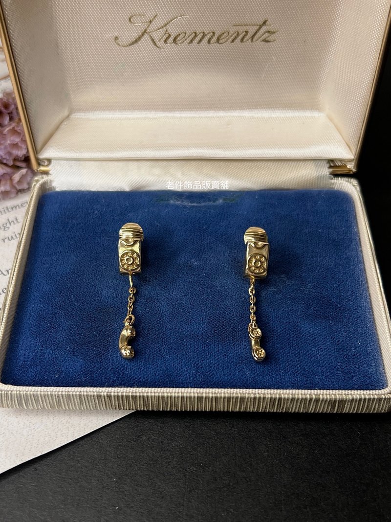 Avon 雅芳金色迷你電話耳夾 - 耳環/耳夾/耳骨夾 - 其他金屬 金色