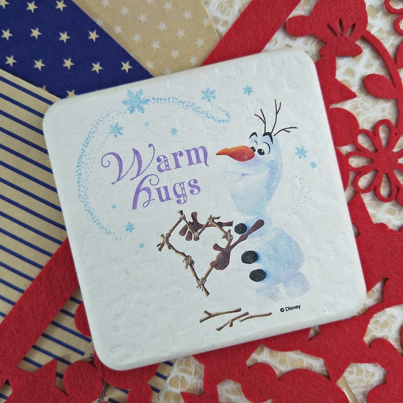 Other Materials Coasters White - [Christmas gift] Xuebao-Genuine Disney's Algae Earth Absorbent Square Mat (Excluding Asbestos)