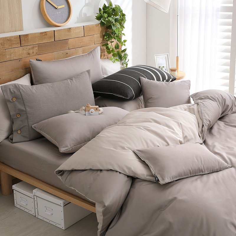 BASIC 7 Chestnut Gray - Bedding - Cotton & Hemp Khaki