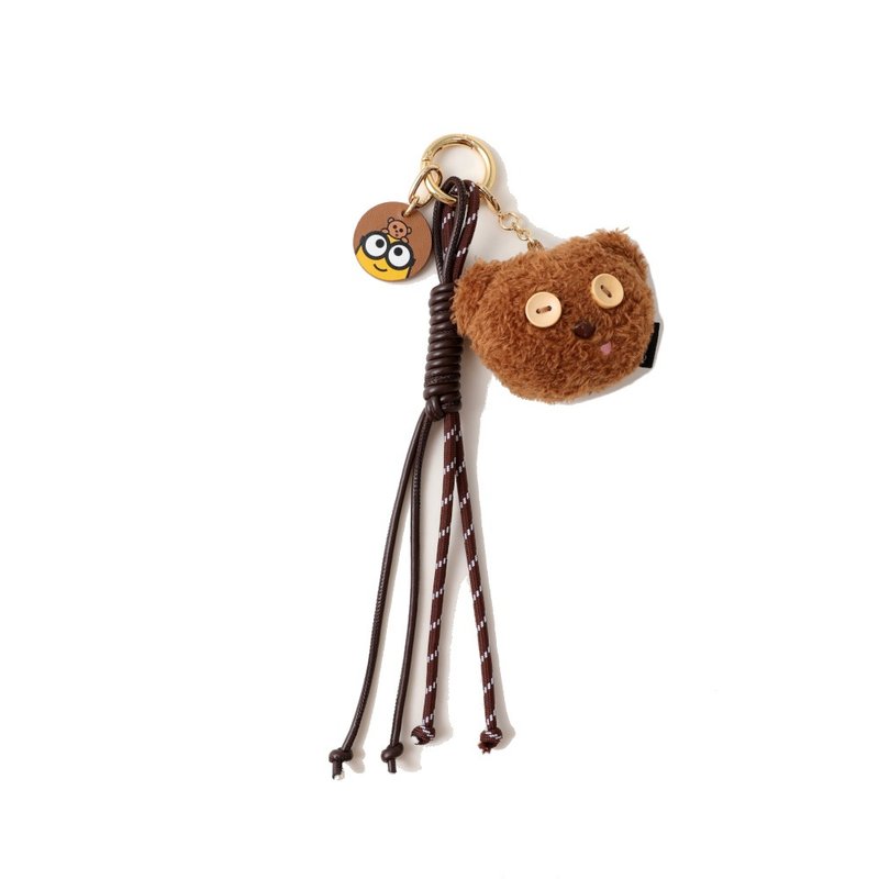 【滿額贈】Minions Tim頭毛絨吊飾 聖誕 飾品 - 鑰匙圈/鑰匙包 - 其他材質 咖啡色