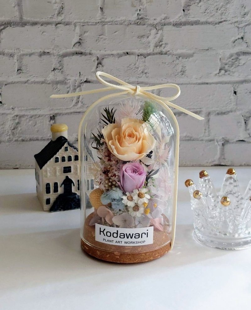 永生花玻璃罩.花盅 永生花禮 聖誕節禮物.生日.交換禮物.紀念日 - 乾燥花/永生花 - 植物．花 