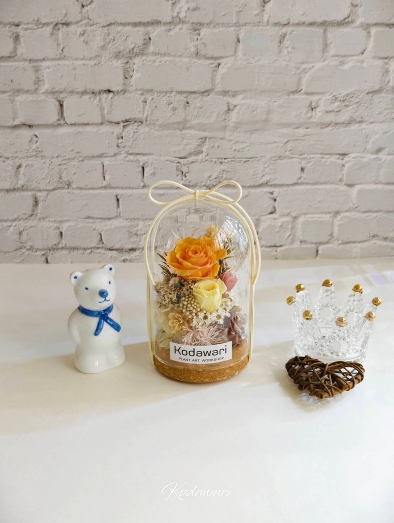 Preserved Flower Glass Dome | Preserved Flower Gift | Christmas Gift, Birthday, Gift Exchange, Anniversary - ช่อดอกไม้แห้ง - พืช/ดอกไม้ 