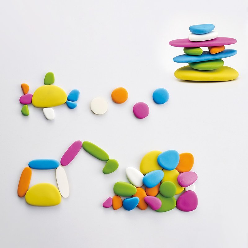 Rainbow Pebbles アクティビティセット - ダズリングカラー (13256C) 誕生日ギフト新年ギフト子供用パズル - 知育玩具・ぬいぐるみ - プラスチック 