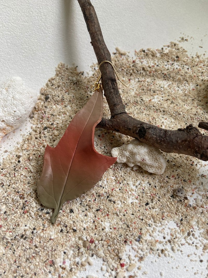 森系手作耳環耳夾 - 耳環/耳夾/耳骨夾 - 其他材質 