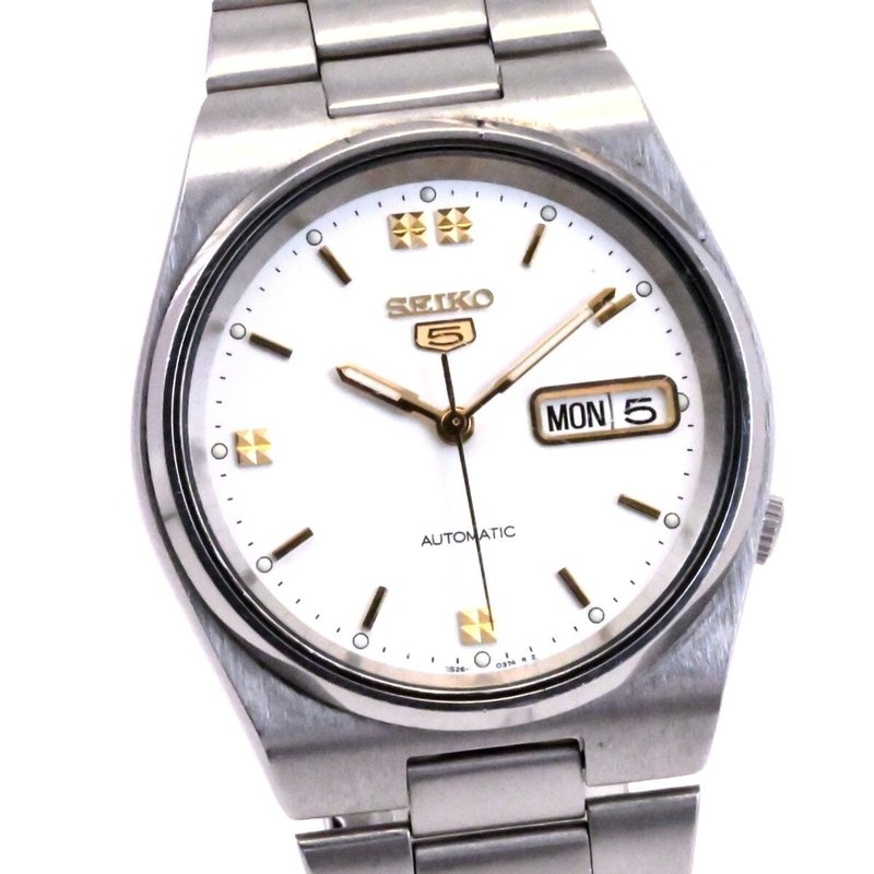 送料無料 SEIKO セイコー 5 自動巻 男性用腕時計 Day/Date 21石 Ref.7S26-3130 Cal.7S26A 手錶 古董錶 復古手錶 - 男錶/中性錶 - 不鏽鋼 
