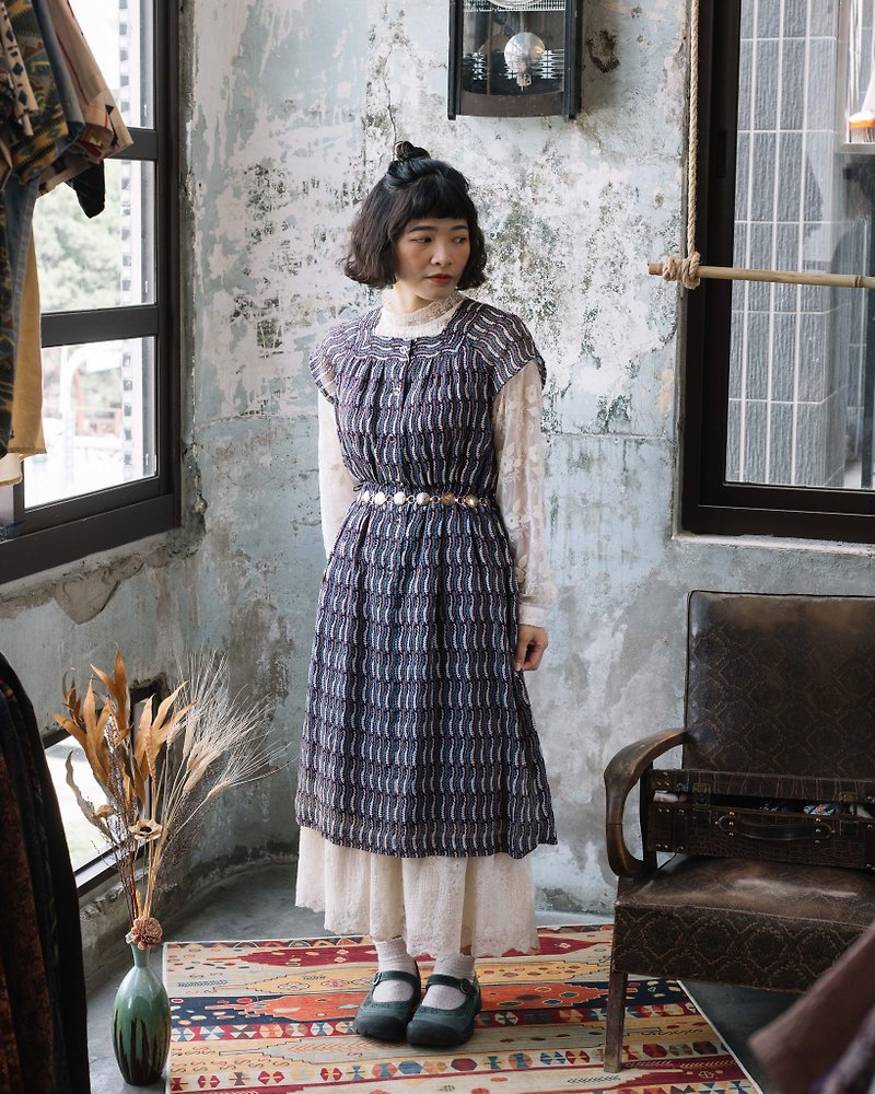 Vintage/ Sleeveless Dress【First Love Shop】B220 - One Piece Dresses - Other Materials 